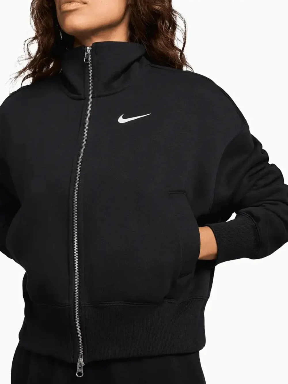 Nike Dry Fit  One Women's  Full-Zip Fleece Hoodie Size S Black NWT